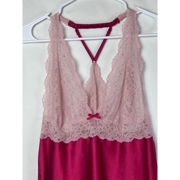 Victoria's Secret Women's Size Large Red Lace Lightweight Wedding Night Gown - Picture 8 of 10
